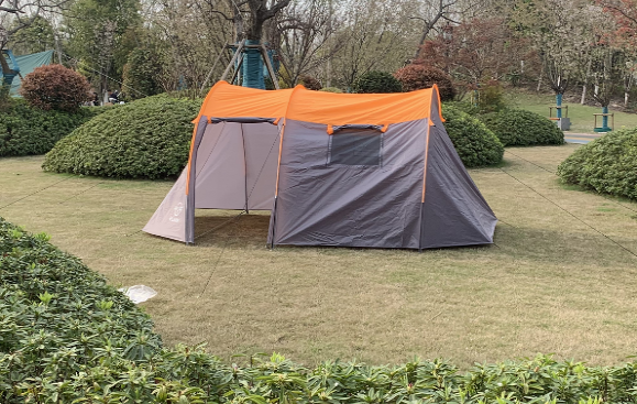 JH-001B（палатка）количество место:4 серый с оранжевым	
