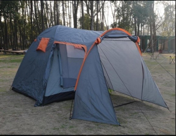 YJ-D002（палатка）количество место:3 серый с оранжевым	