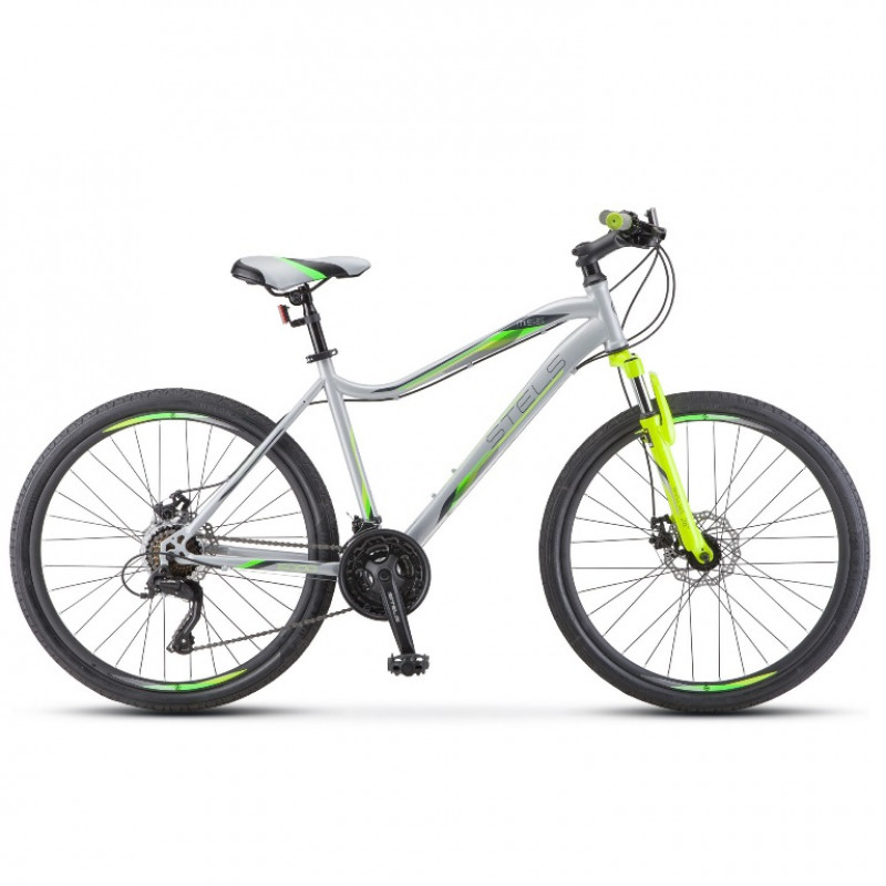 Велосипед 26 Stels Miss 5000 MD K010 (18" серебристый/салатовый) 2021