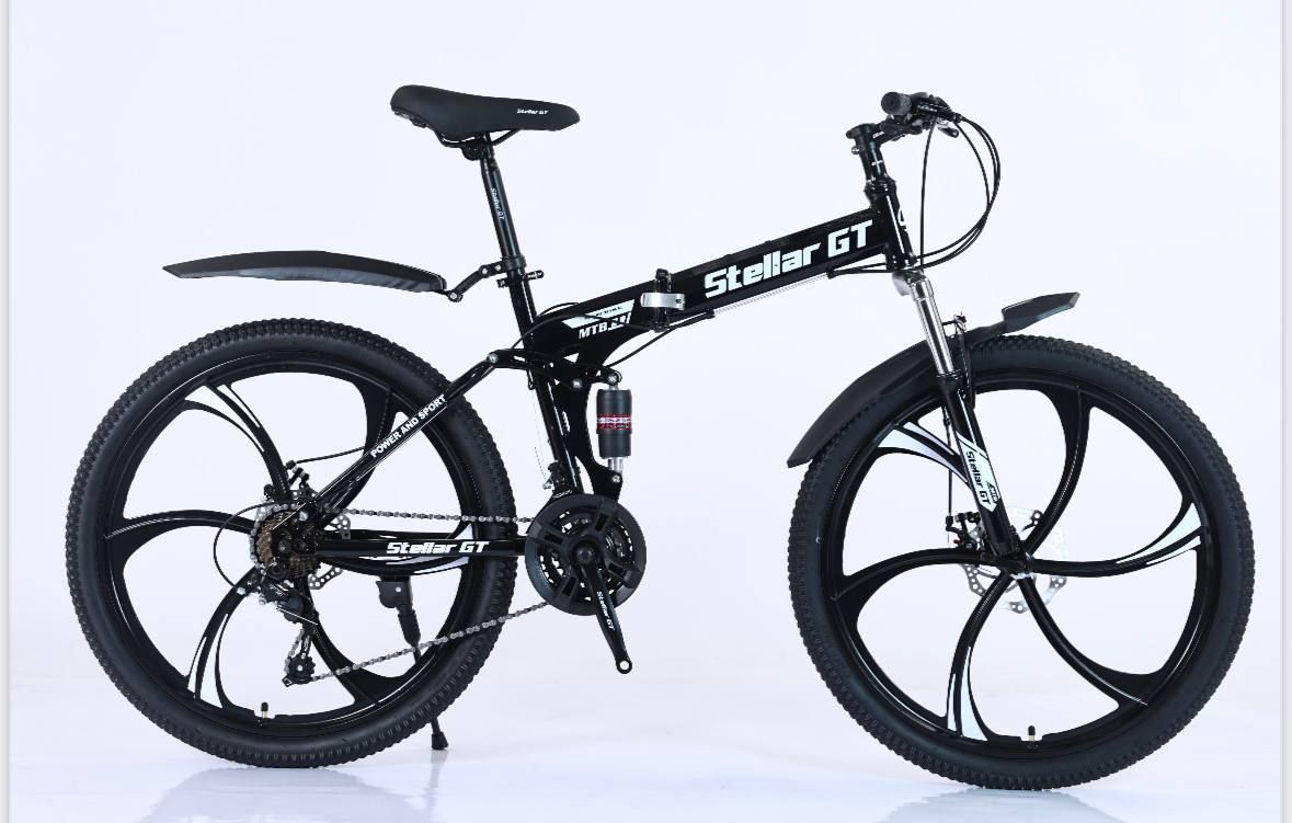 Велосипед налитых дисках Stellar GT Black